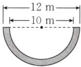 径为10m的圆环面积的一半是U