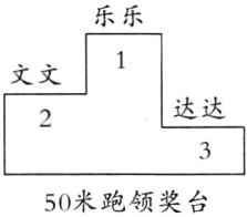 50米跑领奖台