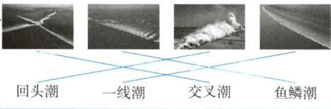 回头潮交叉潮一线潮鱼鳞潮