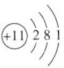 111该原子的结构示意图为N28易失去