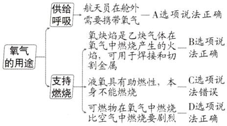 D选项说可燃物在氧气中燃烧比空气中燃烧要剧烈法正确