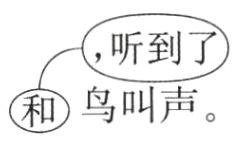 听到五示例1我看见了一只鸟和鸟叫声