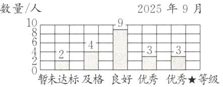 暂未达标及格良好优秀优秀等级