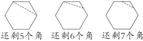 还剩5个角还剩6个角还剩7个角