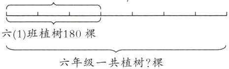 六年级一共植树棵