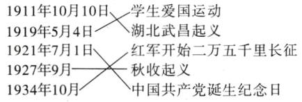 1927年9月秋收起义1934年10月中国共产党诞生纪念日