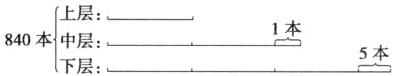 上层1本840本中层5本下层
