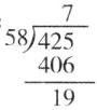 58sqrt425frac40619