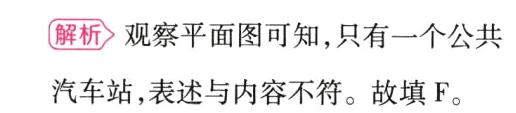 汽车站表述与内容不符故填F