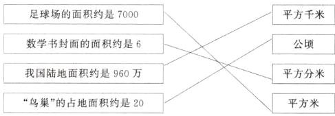 平方分米我国陆地面积约是960万平方米鸟巢的占地面积约是20