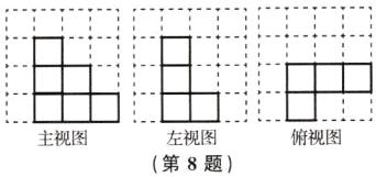 工俯视图左视图主视图第8题