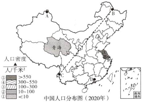 30055010030010中国人口分布图2020年