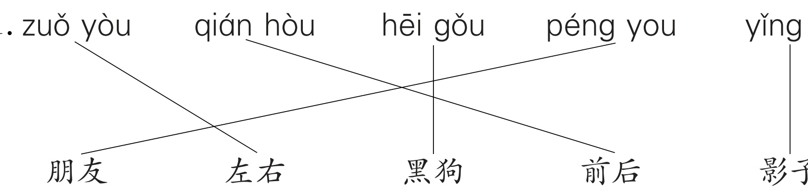 前后朋友左右影子黑狗