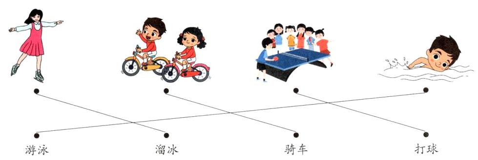 打球骑车溜冰游泳
