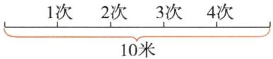 1次2次3次4次10米