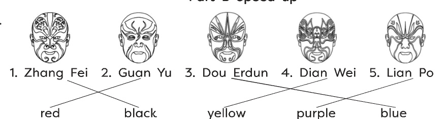 redblackblueyellowpurple