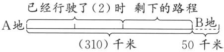 A地B地310千米50千米