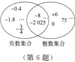 负数集合整数集合第6题
