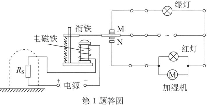 加湿机Ttn第1题答图