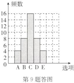 ABCDE选项第9题答图