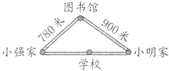 小强家乛小明家学校