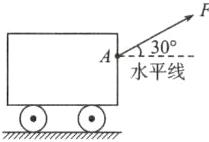 拉力F的示意图$