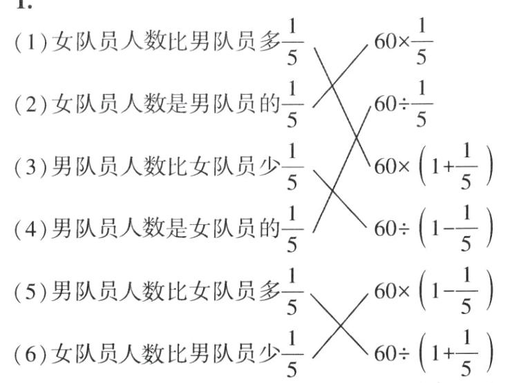 601frac156女队员人数比男队员少