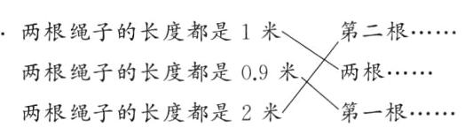两根绳子的长度都是2米第一根