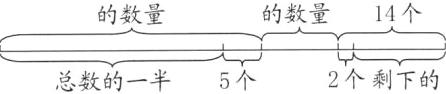 2个剩下的5个总数的一半