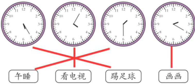画画踢足球看电视午睡
