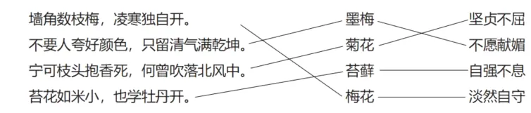 宁可枝头抱香死何曾吹落北风中苔藓自强不息梅花淡然自守苔花如米小也学牡丹开