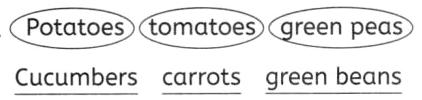 greenbeansCucumberscarrots