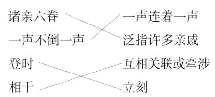 登时互相关联或牵涉立刻相干