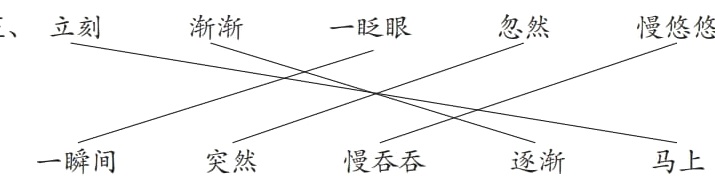 逐渐一瞬间突然慢吞吞马上