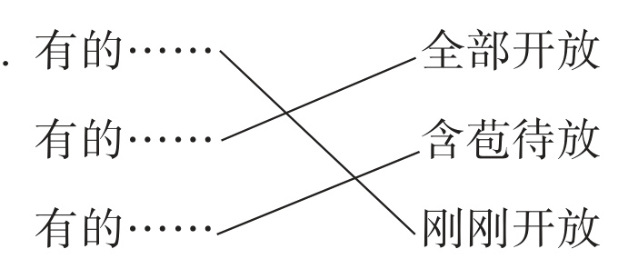 有的刚刚开放