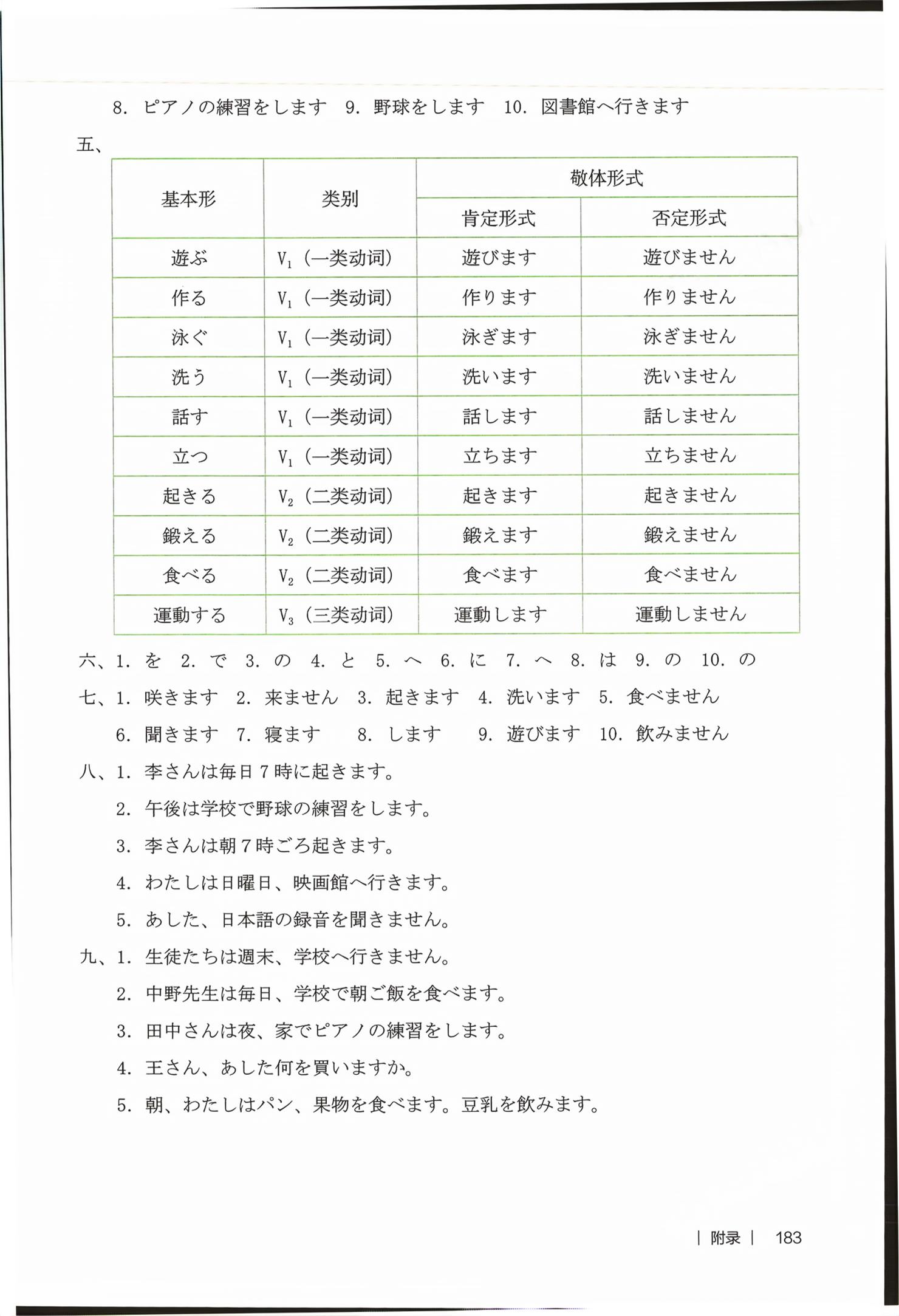 2026年同步练习日语七年级&nbsp;第11页