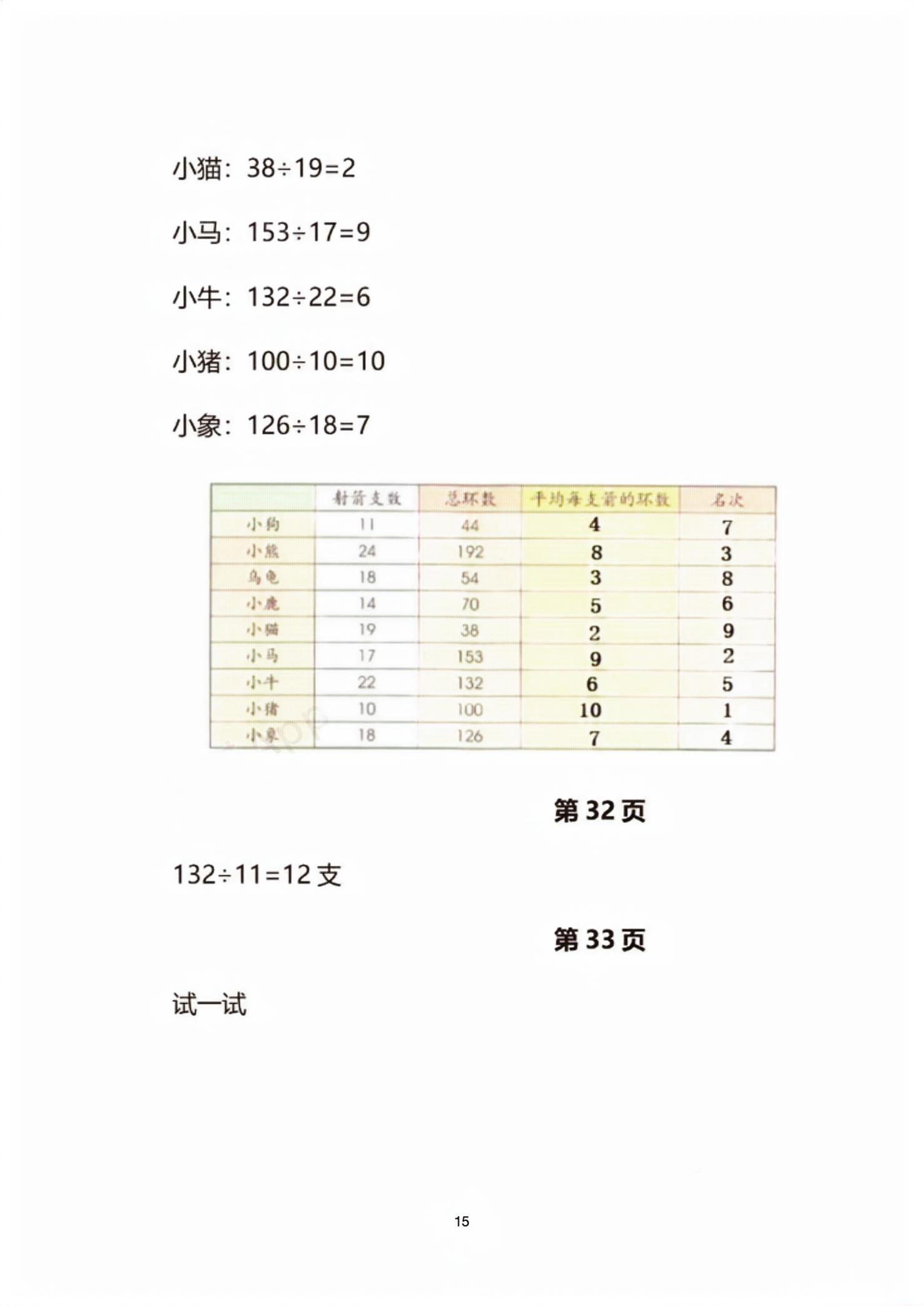 2026年教材课本三年级数学下册沪教版五四制&nbsp;第15页