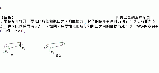 瓶盖起子杠杆原理图片